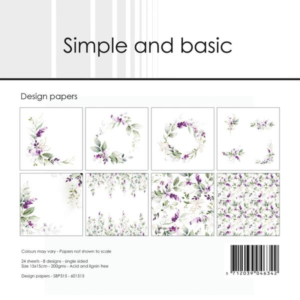 Simple and Basic - Designpapier "Lavender Spirit" Paper Pack 6x6 Inch - 24 Bogen 