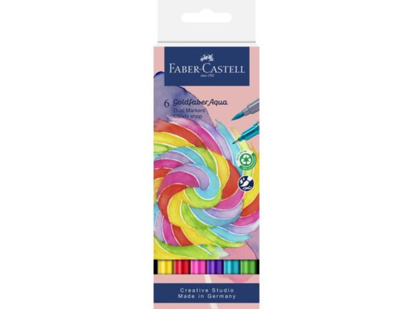 Faber-Castell - Aquarellstifte "Goldfaber Aqua Dual Markers Candy Shop"