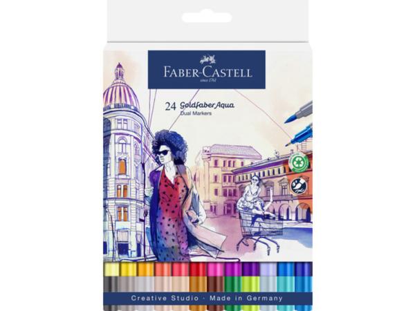 Faber-Castell - Aquarellstifte "Goldfaber Aqua Dual Markers" 24 Stück