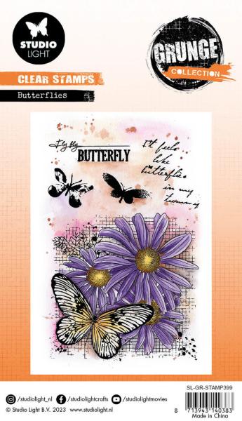 Studio Light - Stempelset "Butterflies" Clear Stamps Grunge Collection