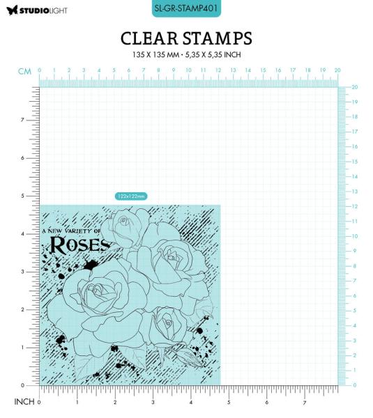 Studio Light - Stempel "Roses" Clear Stamps Grunge Collection