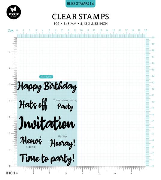 Studio Light - Stempelset "Hooray!" Clear Stamps