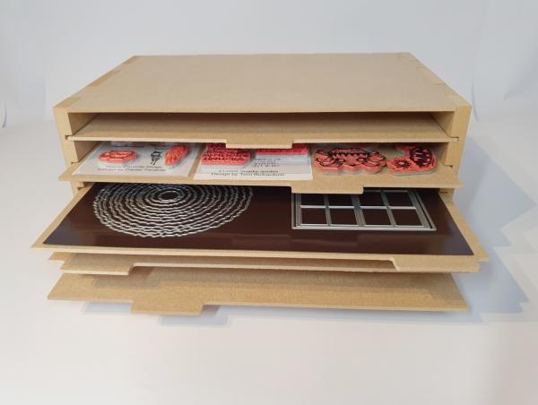 Pronty Crafts - MDF Organizer große Grundbox für Stanzschablonen "Big Box Drawer Dies Storage"