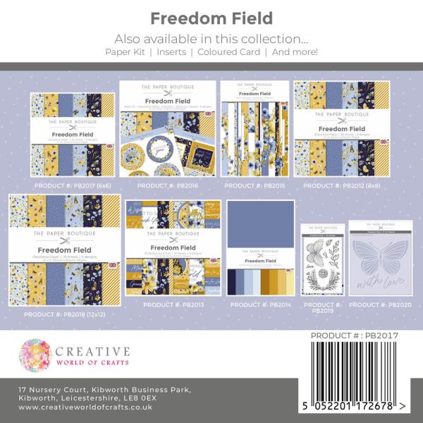 The Paper Boutique - Designpapier "Freedom Field" Decorative Paper 6x6 Inch 30 Bogen