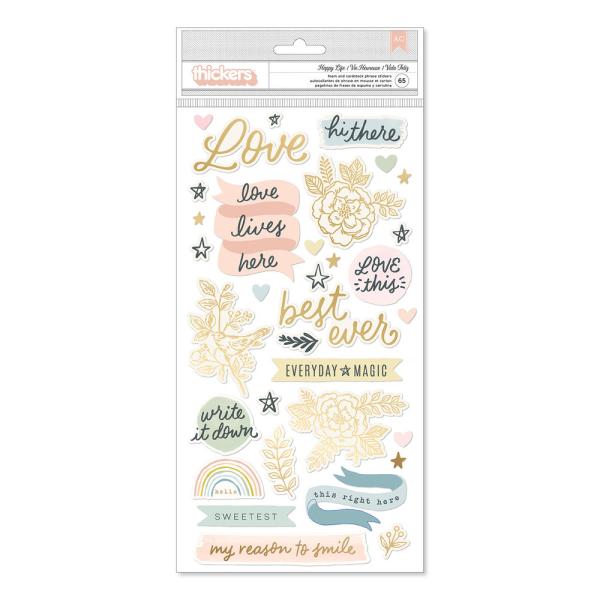 American Crafts - Aufkleber "Garden Happy Life" Sticker