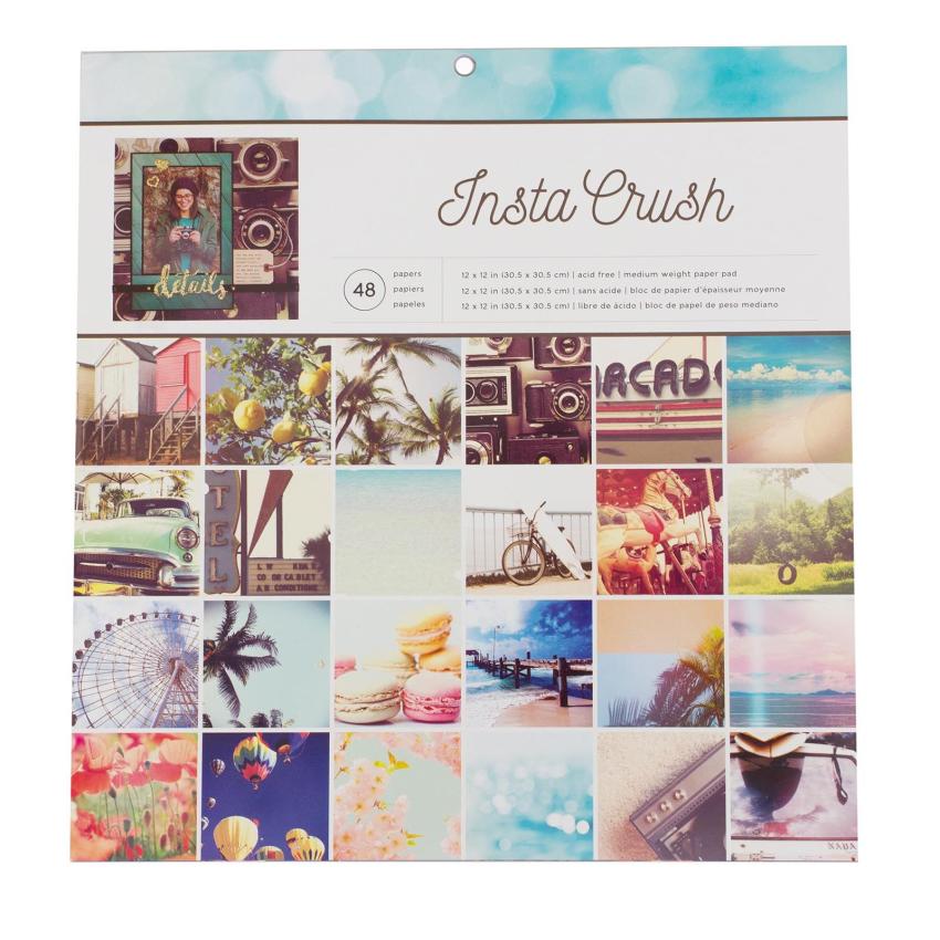 American Crafts - Designpapier "Insta Crush" Paper Pack 12x12 Inch - 48 Bogen