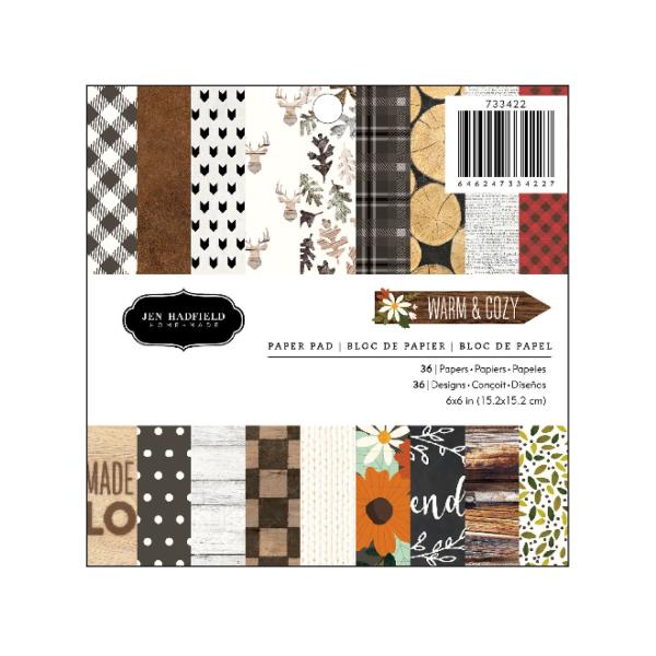 American Crafts - Designpapier "Warm & Cosy" Paper Pack 6x6 Inch - 36 Bogen