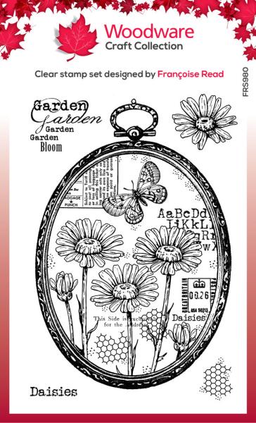 Woodware - Stempelset "Daisy Frame" Clear Stamps 