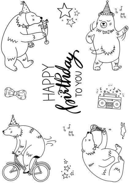 Creative Expressions - Stempelset A5 "Musical Birthday" Clear Stamps