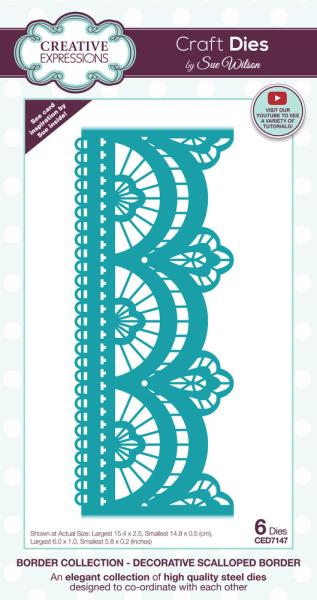 Creative Expressions - Stanzschablone "Decorative Scalloped Border" Craft Dies