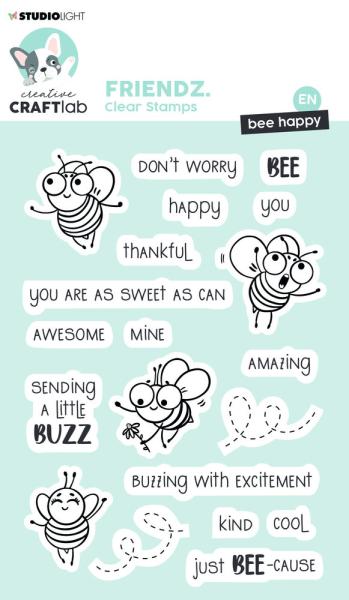 Creative Craft Lab - Studio Light - Stempelset "Bee Happy" Clear Stamps