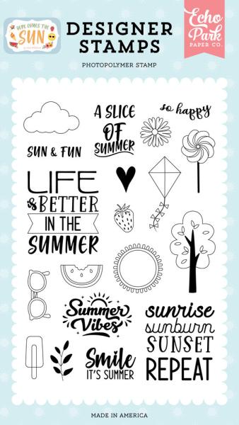 Echo Park - Stempelset "Sun And Fun Designer" Clear Stamps