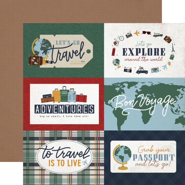 Echo Park - Designpapier "Let's Go Travel" Collection Kit 12x12 Inch - 12 Bogen