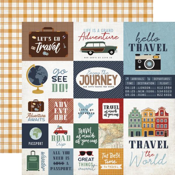 Echo Park - Designpapier "Let's Go Travel" Collection Kit 12x12 Inch - 12 Bogen