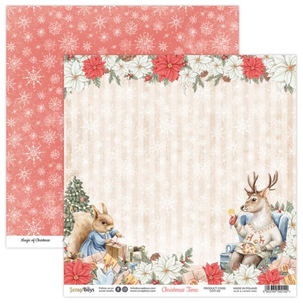 ScrapBoys - Designpapier "Christmas Time" Paper Pack 6x6 Inch - 24 Bogen