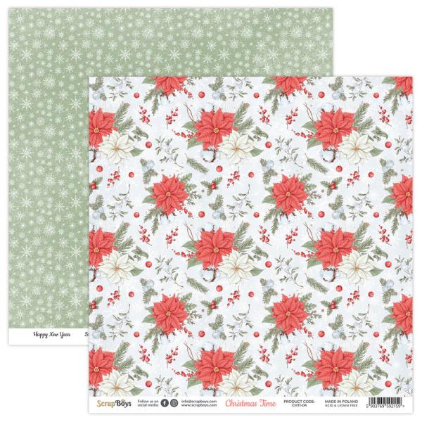 ScrapBoys - Designpapier "Christmas Time" Paper Pack 6x6 Inch - 24 Bogen