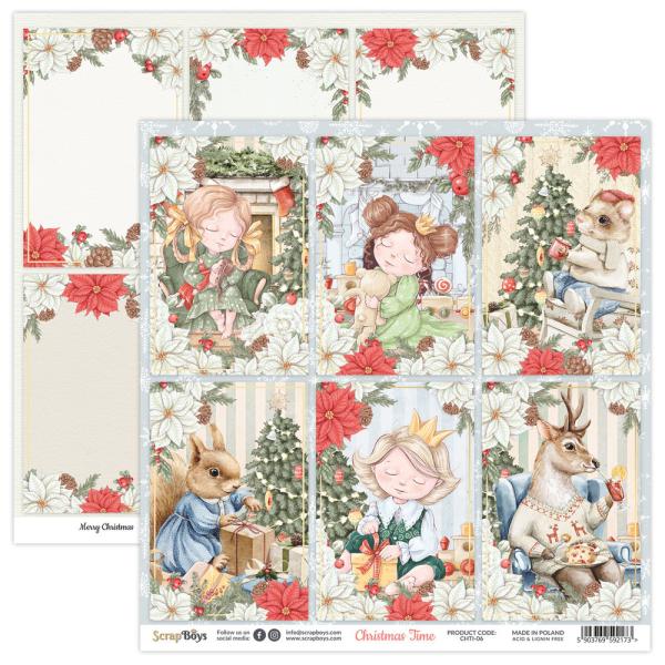 ScrapBoys - Designpapier "Christmas Time" Paper Pack 6x6 Inch - 24 Bogen