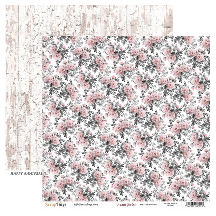 ScrapBoys - Designpapier "Dream Garden" Paper Pack 12x12 Inch - 12 Bogen