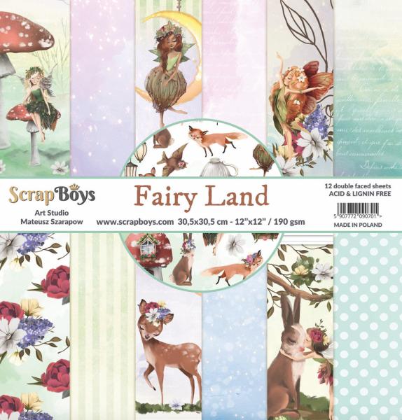 ScrapBoys - Designpapier "Fairy Land" Paper Pack 12x12 Inch - 12 Bogen