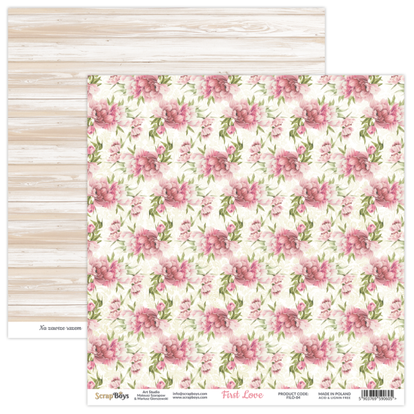 ScrapBoys - Designpapier "First Love" Paper Pack 12x12 Inch - 12 Bogen