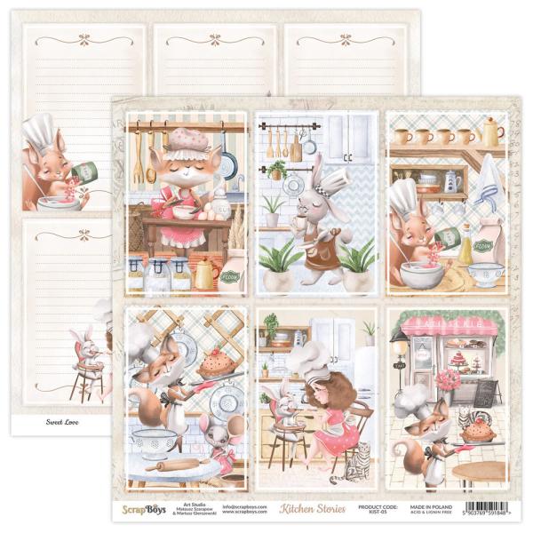 ScrapBoys - Designpapier "Kitchen Stories" Paper Pack 6x6 Inch - 24 Bogen