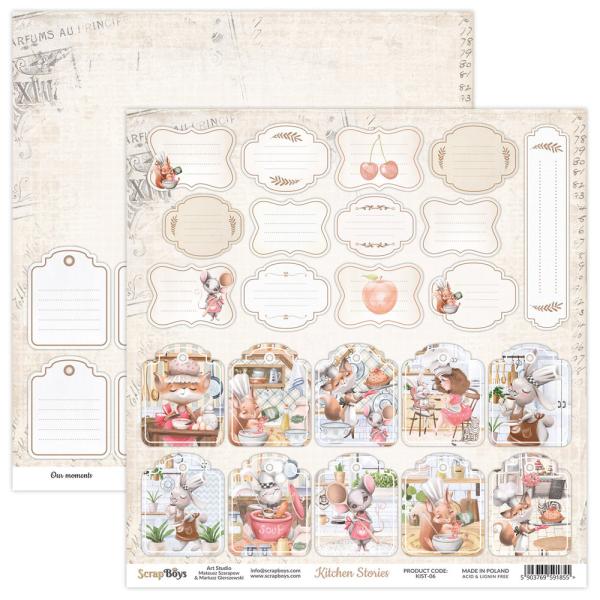 ScrapBoys - Designpapier "Kitchen Stories" Paper Pack 6x6 Inch - 24 Bogen