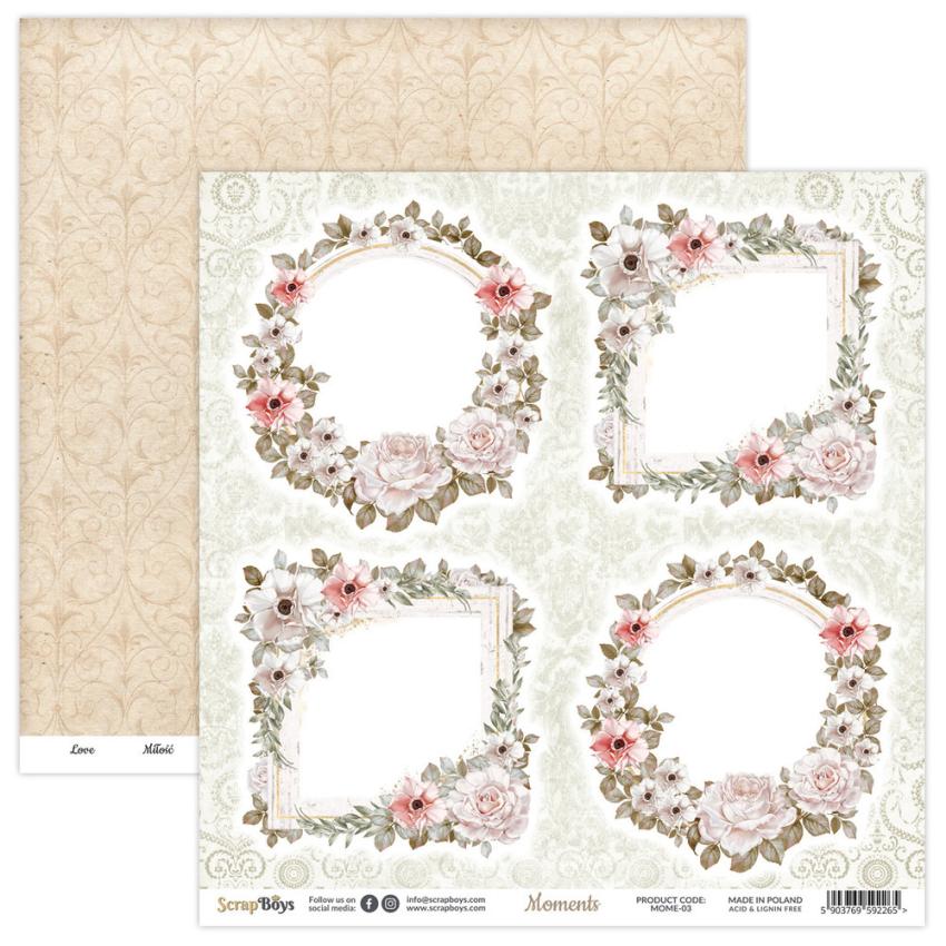 ScrapBoys - Designpapier "Moments" Paper Pack 12x12 Inch - 12 Bogen