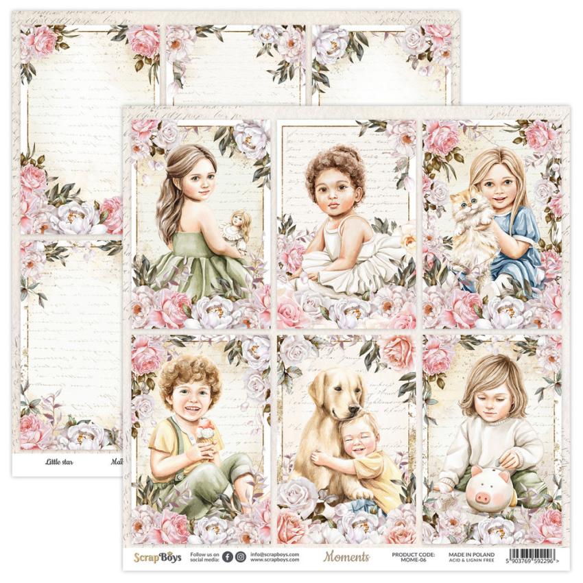 ScrapBoys - Designpapier "Moments" Paper Pack 12x12 Inch - 12 Bogen