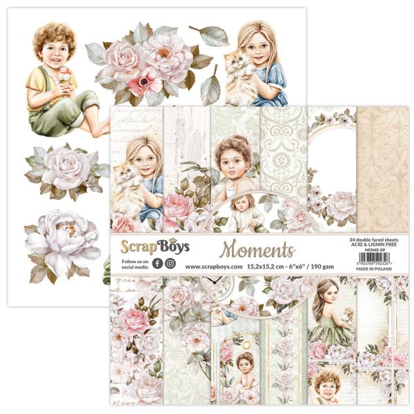 ScrapBoys - Designpapier "Moments" Paper Pack 6x6 Inch - 24 Bogen