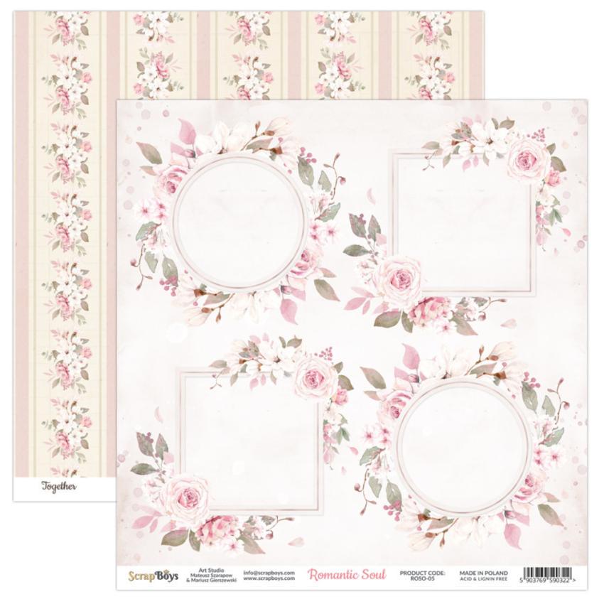 ScrapBoys - Designpapier "Romantic Soul" Paper Pack 12x12 Inch - 12 Bogen