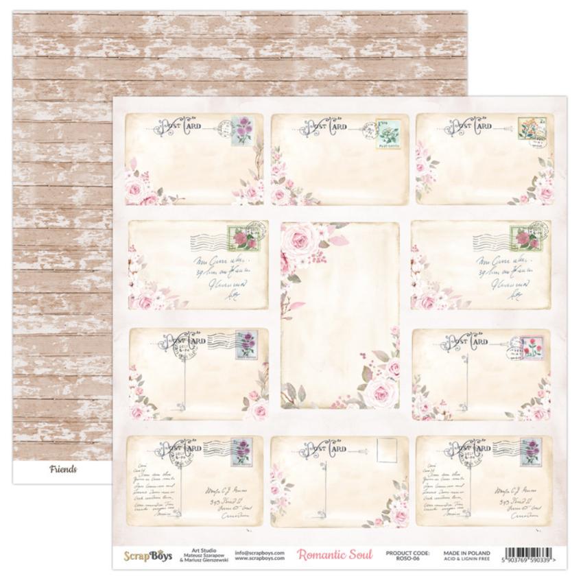 ScrapBoys - Designpapier "Romantic Soul" Paper Pack 12x12 Inch - 12 Bogen