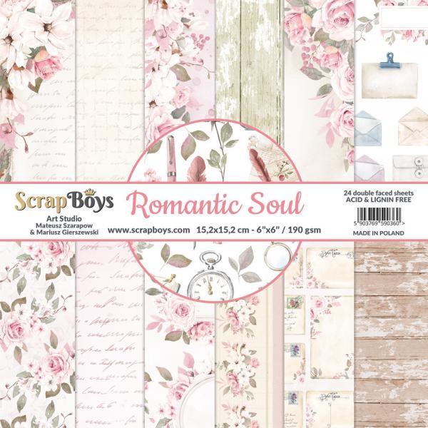 ScrapBoys - Designpapier "Romantic Soul" Paper Pack 6x6 Inch - 24 Bogen