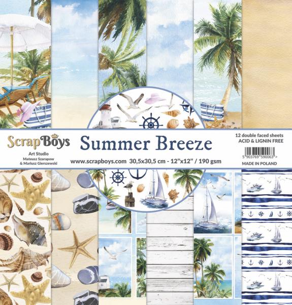 ScrapBoys - Designpapier "Summer Breeze" Paper Pack 12x12 Inch - 12 Bogen