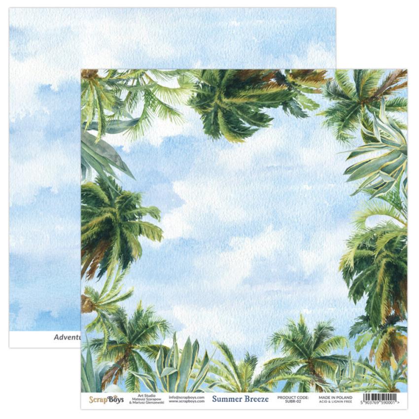 ScrapBoys - Designpapier "Summer Breeze" Paper Pack 12x12 Inch - 12 Bogen