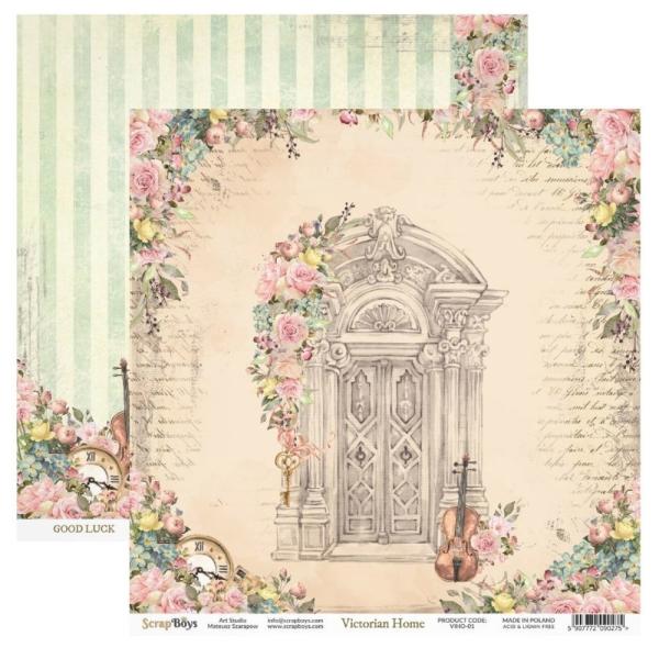 ScrapBoys - Designpapier "Victorian Home" Paper Pack 8x8 Inch - 12 Bogen