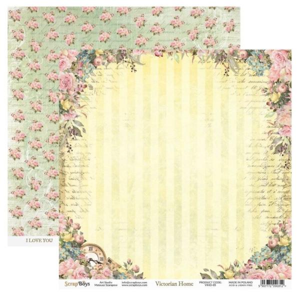 ScrapBoys - Designpapier "Victorian Home" Paper Pack 8x8 Inch - 12 Bogen