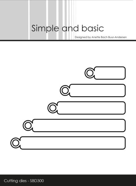 Simple and Basic - Stanzschablone 9,3x1 cm "Banners" Dies