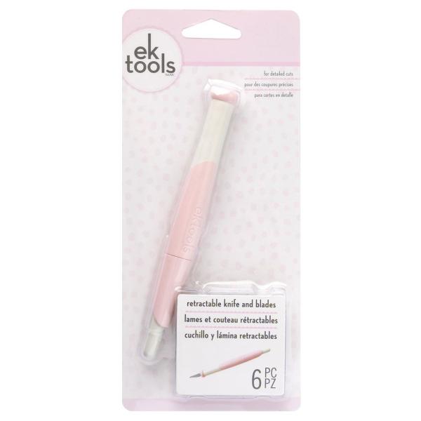 EK Tools - Bastelmesser "Retractable Knife and Blades Pink"