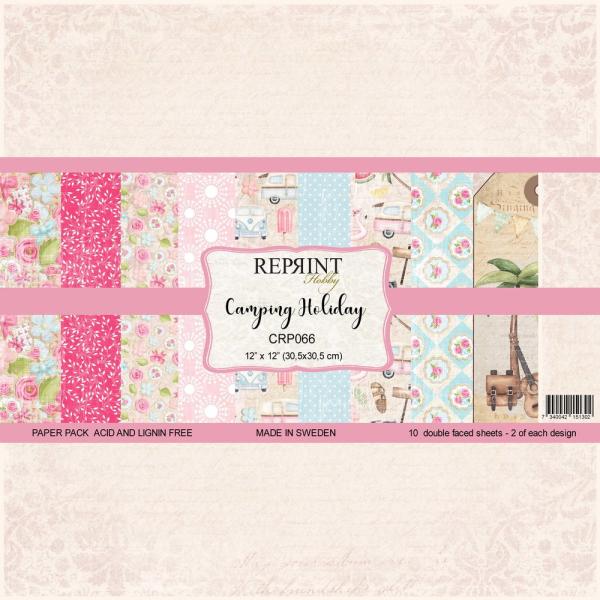 Reprint - Designpapier "Camping Holiday" Paper Pack 12x12 Inch - 10 Bogen