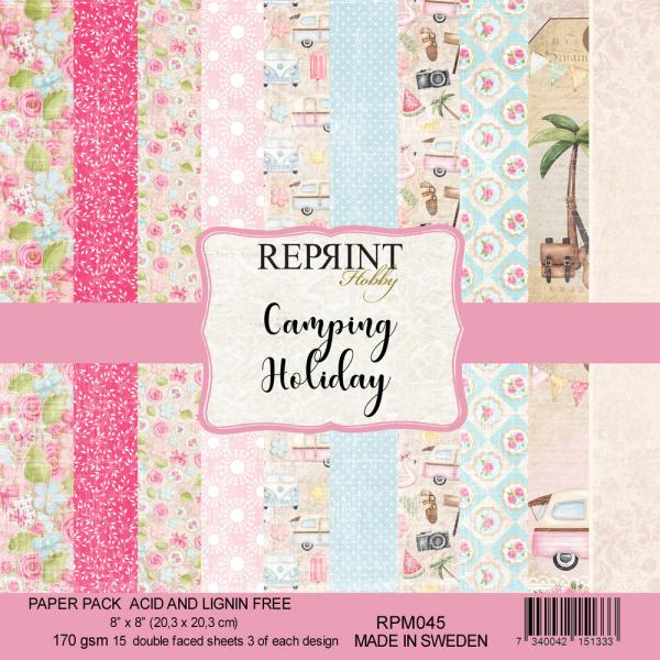 Reprint - Designpapier "Camping Holiday" Paper Pack 8x8 Inch - 15 Bogen