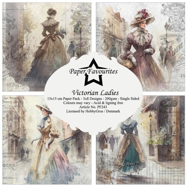 Paper Favourites - Designpapier "Victorian Ladies" Paper Pack 6x6 Inch - 24 Bogen