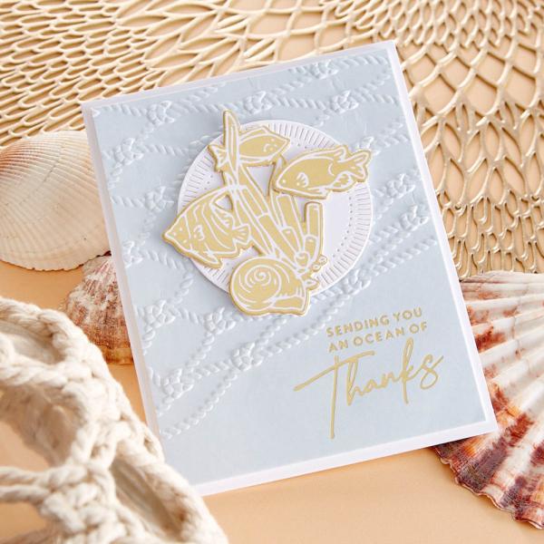 Spellbinders - Heißfolien-Platte "Seahorse Kisses Sentiments" Hot Foil Plate