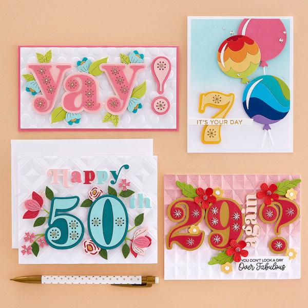 Spellbinders - Stanzschablone "Stitched Numbers & More Bundle" Dies