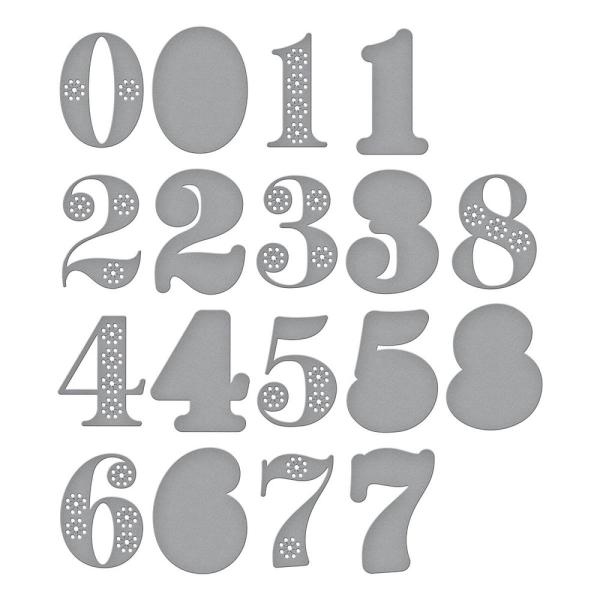 Spellbinders - Stanzschablone "Stitched Numbers" Dies