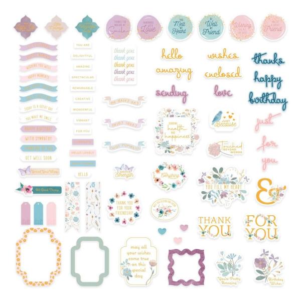 Spellbinders - Stanzteile "Floral Friendship Sentiments" Die Cuts