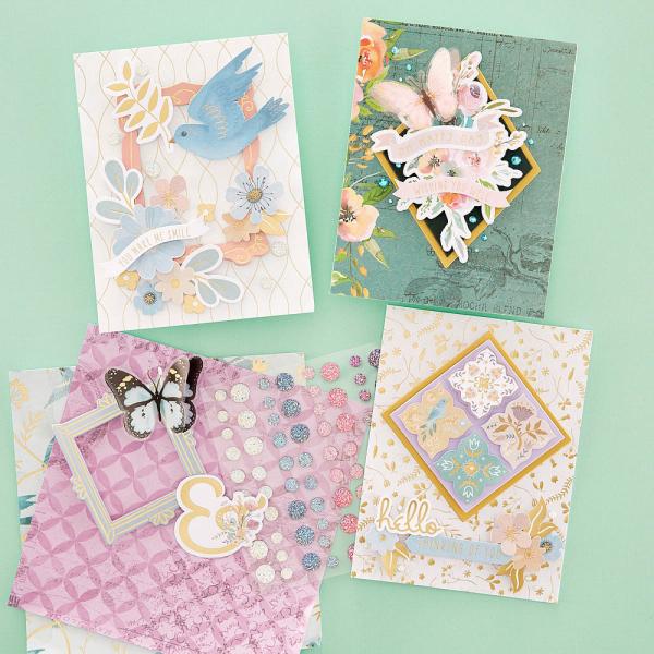 Spellbinders - Stanzteile "Floral Friendship Sentiments" Die Cuts