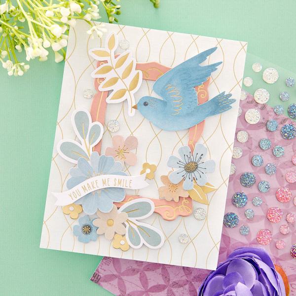 Spellbinders - Stanzteile "Floral Friendship Sentiments" Die Cuts