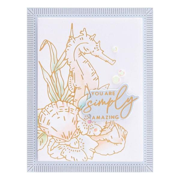 Spellbinders - Glimmer Hot Foil Plate "Seahorse Floral"