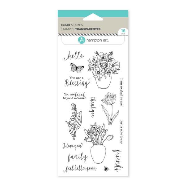 Hampton Art - Stempelset "Just a Note to Say" Clear Stamps