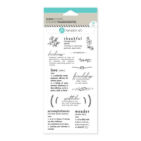 Hampton Art - Stempelset "Sentiment Definitions" Clear Stamps